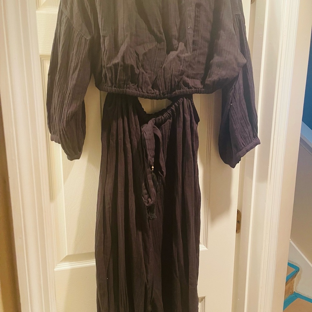 Black Long-Sleeve Jumpsuit